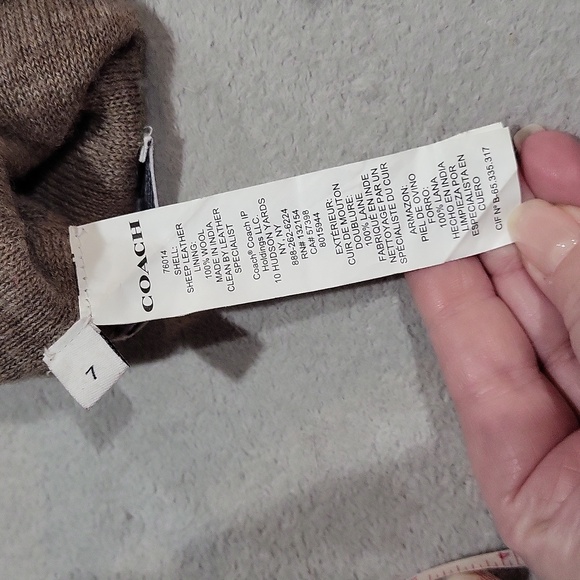 Coach Sheep Wool Lined Gloves - Picture 9 of 14